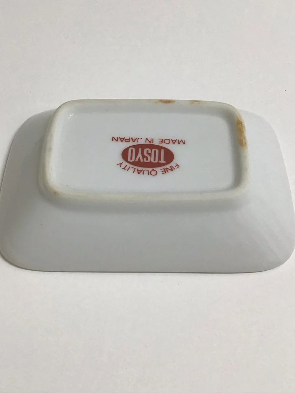 Hong Kong Hyatt Hotel Soap Dish Lime Green White Ceramic Mod Rings RARE Vintage